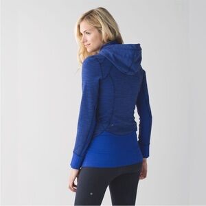 Lululemon Daily Practice Jacket Diamond Jacquard Space Dye Sapphire & Naval Blue